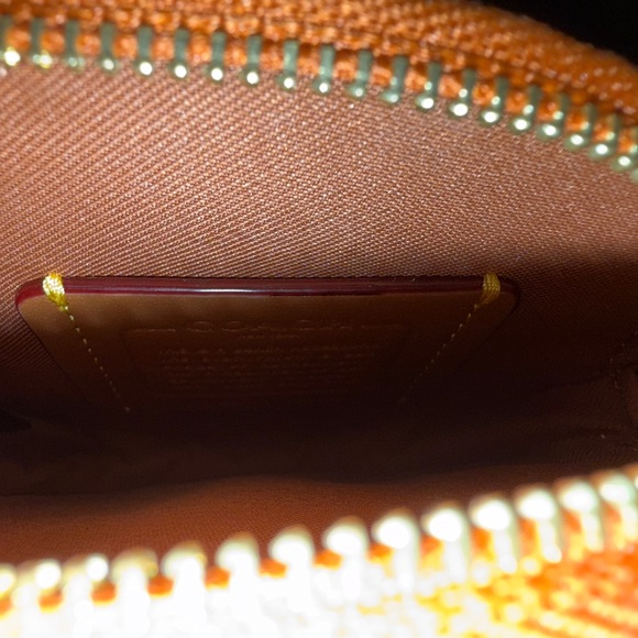 Coach Orange Round Coin Purse NWT - Picture 4 of 5